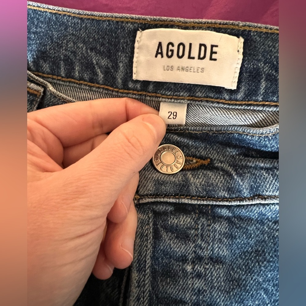 Agolde Riley High Rise Jeans Sz 29 - Picture 3 of 7